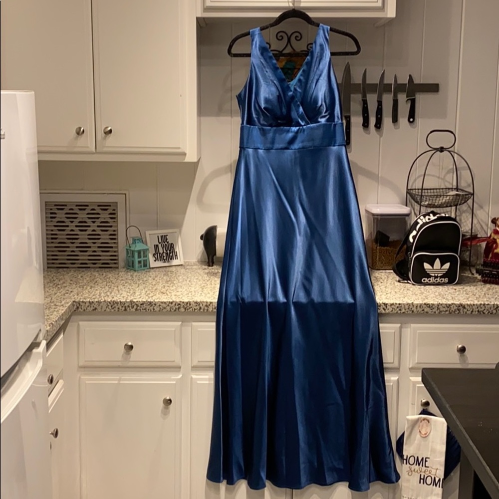 Nightway Silk Blue Dress